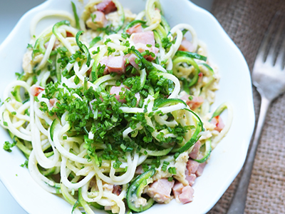 zucchini nudeln alla carbonara