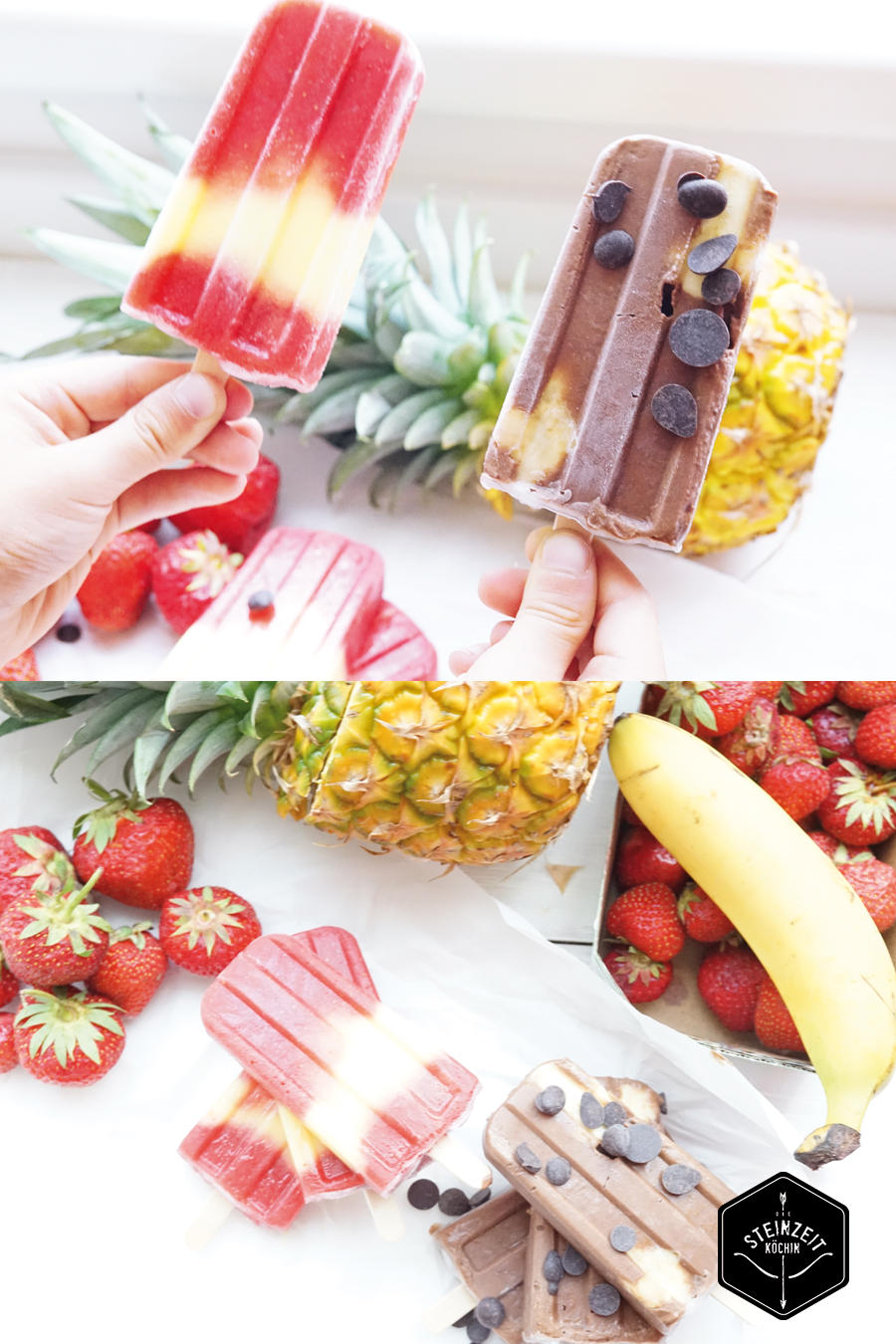 DIY Popsicles - Eis am Stiel, gesundes, zuckerfreies Eis, ohne Laktose, ohne Milchprodukte, low carb Eis am Stiel, veganes Eis, schnelles Eisrezept, kalorienarm, schnell zubereitet auch zum Abnehmen. gesunder Nachtisch, gesundes Eis für Kinder, mit wenigen Kalorien, AIP Eis