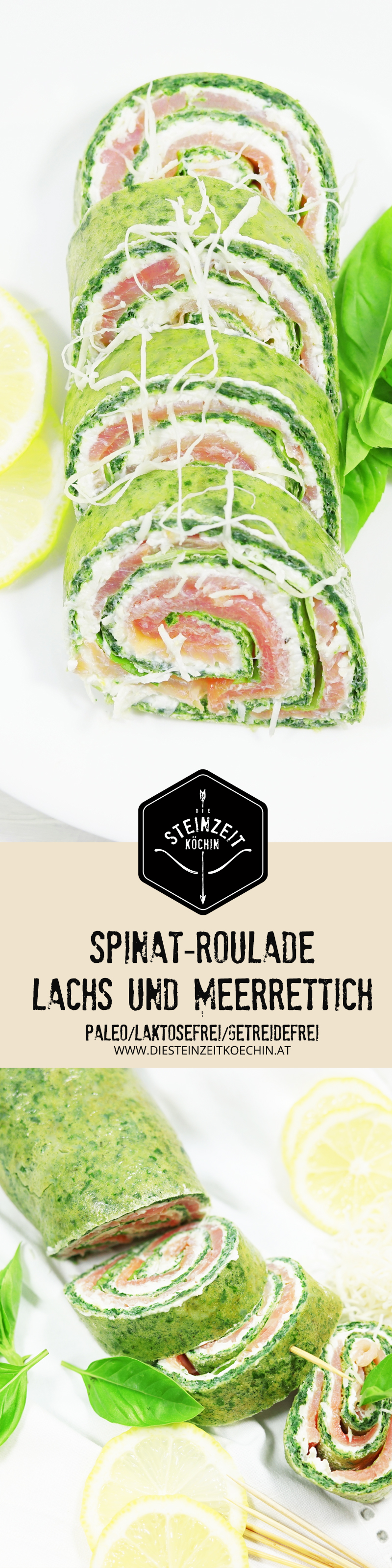 Spinatroulade-mehlfrei Paleo kochen mit der Steinzeitköchin, mehlfrei, glutenfrei, ohne Milchprodukte, ohne Zucker, frisch und gesund, schnelles Rezept, keine Kohlenhydrate, low carb, schnelles Abendessen, schneller Snack, fingerfood, tolles Rezept für die gesunde Ernährung