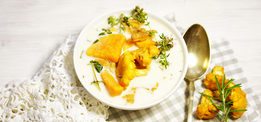 Elke Eisner - Eierschwammerlsuppe mit Süßkartoffeln
