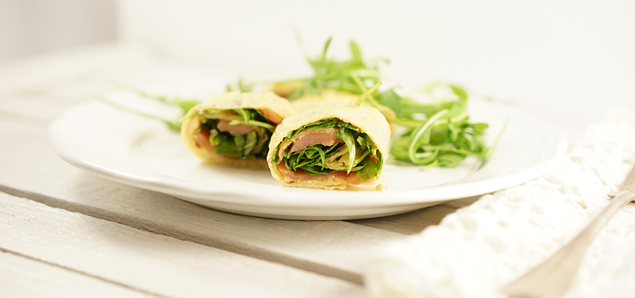 Elke Eisner - Lachsröllchen mit Rucola und Meerrettich