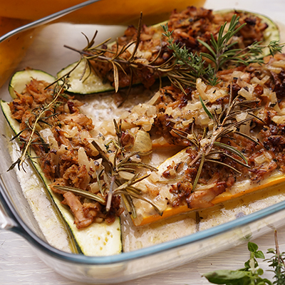 Thunfisch im Zucchiniboot - Koch-Rezepte Elke Eisner Steinzeitköchin Paleo